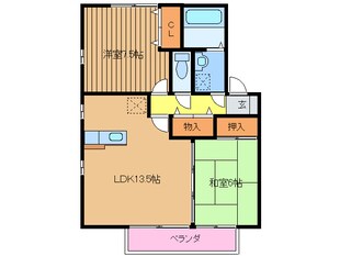 リビングタウン舞の里　Aの物件間取画像